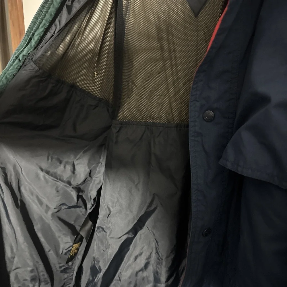 Vintage 90s Eddie Bauer Gore-Tex Hooded Mountain Parka Jacket Coat Blue Mens XL
